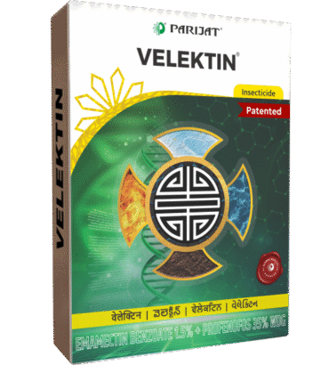 Parijat Velektin Emamectin Benzoate 1.5% + Profenofos 35% WDG, An Insecticide For Cotton, Maize & Chilly Crops.